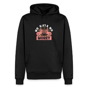 Gastrectomie à la manche Gastrectomie à la manche - Sweat à capuche Premium bio Homme - noir - Devant - Nico (187cm)