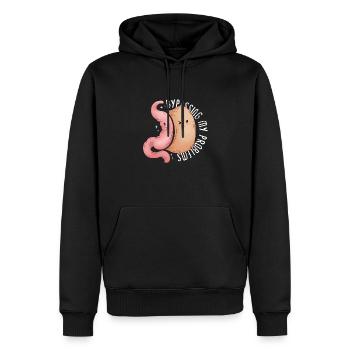 Gastrectomie à la manche Gastrectomie à la manche - Sweat à capuche Premium bio Homme - noir - Devant - Nico (187cm)
