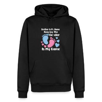 Sexe Révéler la grossesse Baby Party - Sweat à capuche Premium bio Homme - noir - Devant - Nico (187cm)