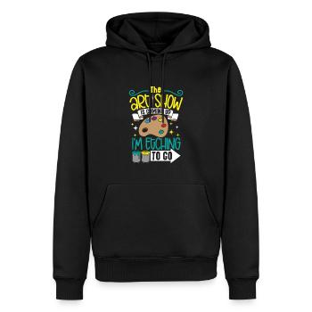 Artiste Peinture Peintre Art Couleur Art Professeur - Sweat à capuche Premium bio Homme - noir - Devant - Nico (187cm)
