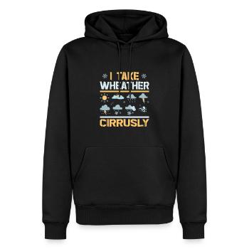 Funny Meteorology Meteorologist Weather Lover - Männer Premium Bio Hoodie - Schwarz - Vorne - Nico (187cm)