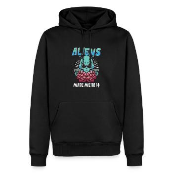 Alien Extraterrestrial Area 51 Ufo Space Geek - Männer Premium Bio Hoodie - Schwarz - Vorne - Nico (187cm)