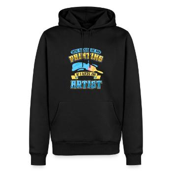 Artiste Peinture Peintre Art Couleur Art Professeur - Sweat à capuche Premium bio Homme - noir - Devant - Nico (187cm)