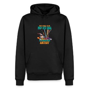 Artiste Peinture Peintre Art Couleur Art Professeur - Sweat à capuche Premium bio Homme - noir - Devant - Nico (187cm)