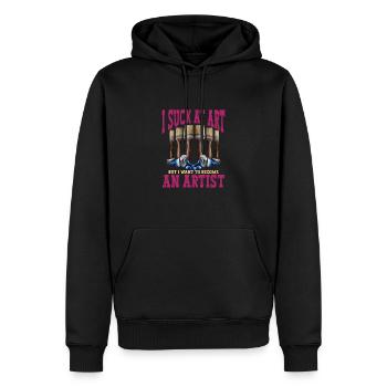 Künstler Malerei Maler Kunstfarbe Kunstlehrer - Männer Premium Bio Hoodie - Schwarz - Vorne - Nico (187cm)