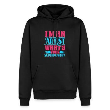 Künstler Malerei Maler Kunstfarbe Kunstlehrer - Männer Premium Bio Hoodie - Schwarz - Vorne - Nico (187cm)