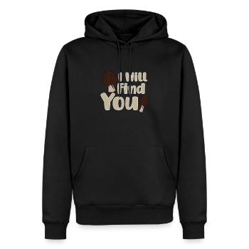 Morilles Cueillette de champignons Champignon fermier - Sweat à capuche Premium bio Homme - noir - Devant - Nico (187cm)