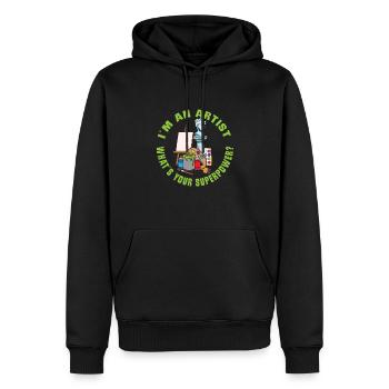 Artiste Peinture Peintre Art Couleur Art Professeur - Sweat à capuche Premium bio Homme - noir - Devant - Nico (187cm)