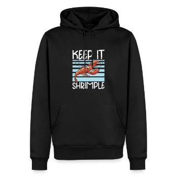Garnelen Meeresfrüchte Lieblingsessen - Männer Premium Bio Hoodie - Schwarz - Vorne - Nico (187cm)