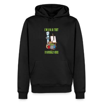 Künstler Malerei Maler Kunstfarbe Kunstlehrer - Männer Premium Bio Hoodie - Schwarz - Vorne - Nico (187cm)