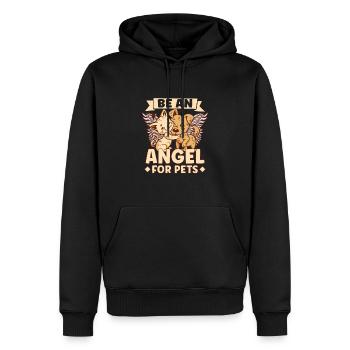 Animal RESCUE ANIMAL RIGHTS RESCUE Animal ADOPTION - Sweat à capuche Premium bio Homme - noir - Devant - Nico (187cm)