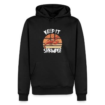 Garnelen Meeresfrüchte Lieblingsessen - Männer Premium Bio Hoodie - Schwarz - Vorne - Nico (187cm)