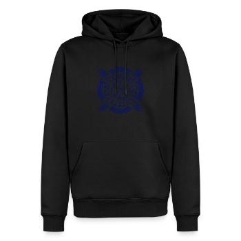 Vegvisir blau - Männer Premium Bio Hoodie - Schwarz - Vorne - Nico (187cm)