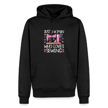 Sewing Machine Funny Sewing Sewing Sewing Fan Hobby - Men’s Premium Organic Hoodie - black - Front - Nico (187cm)