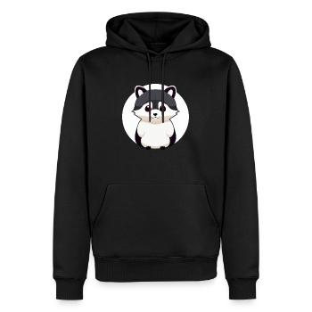 Ratons laveurs Mignon Cartoon Raccoon 15 - Sweat à capuche Premium bio Homme - noir - Devant - Nico (187cm)