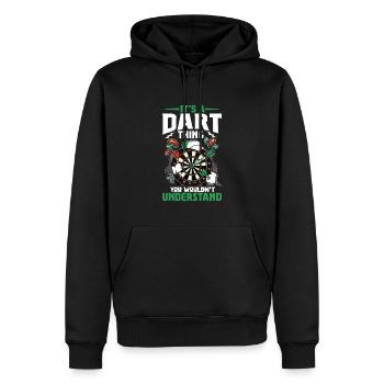 Darts Darts Player Dartboard Dartboard Darts - Men’s Premium Organic Hoodie - black - Front - Nico (187cm)