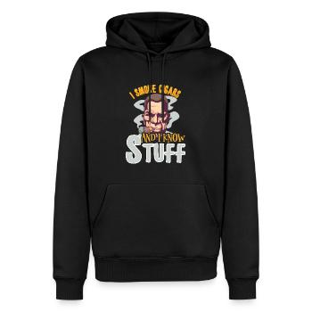 Cigar Cigars Smoke Smoking Bourbon Whiskey Gift - Männer Premium Bio Hoodie - Schwarz - Vorne - Nico (187cm)