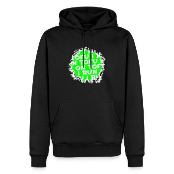végétarien blague anniversaire plante go vegan légume - Sweat à capuche Premium bio Homme - noir - Devant - Nico (187cm)
