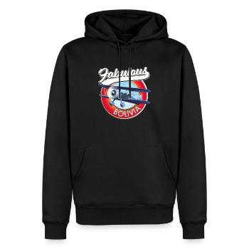 Fabelhaftes Bolivien-Reiselogo - Männer Premium Bio Hoodie - Schwarz - Vorne - Nico (187cm)