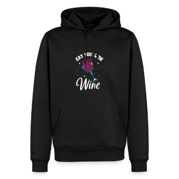 Vinification Vigneron Amateur de vin Amateur de vin - Sweat à capuche Premium bio Homme - noir - Devant - Nico (187cm)