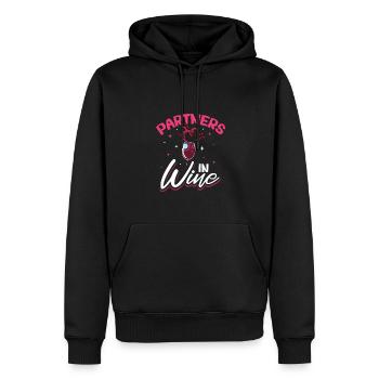 Vinification Vigneron Amateur de vin Amateur de vin - Sweat à capuche Premium bio Homme - noir - Devant - Nico (187cm)