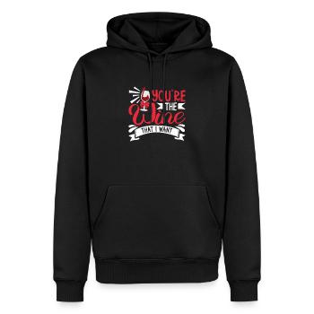 Vinification Vigneron Amateur de vin Amateur de vin - Sweat à capuche Premium bio Homme - noir - Devant - Nico (187cm)