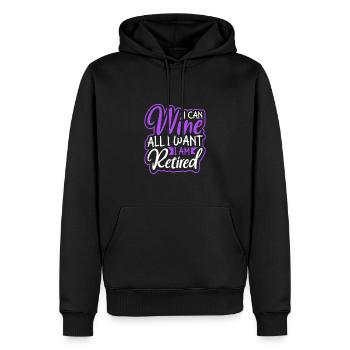 Vinification Vigneron Amateur de vin Amateur de vin - Sweat à capuche Premium bio Homme - noir - Devant - Nico (187cm)