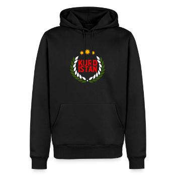 Kurdistan kranz - Männer Premium Bio Hoodie - Schwarz - Vorne - Nico (187cm)