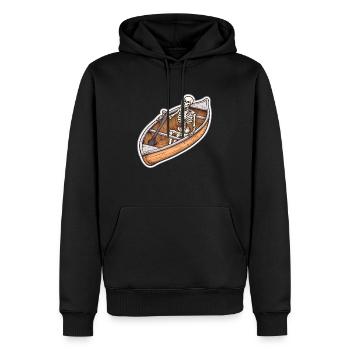 Skelett im Boot Abenteuer - Männer Premium Bio Hoodie - Schwarz - Vorne - Nico (187cm)
