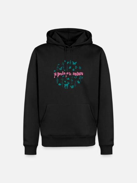 protection de la nature - Sweat à capuche Premium bio Homme - noir