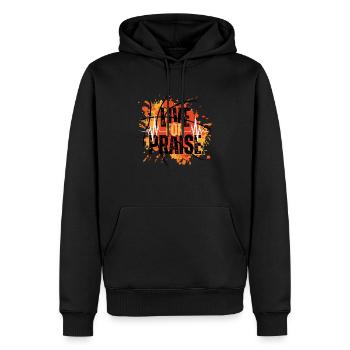 Praise Gott Preisen Lobpreis Band Geschenke - Männer Premium Bio Hoodie - Schwarz - Vorne - Nico (187cm)