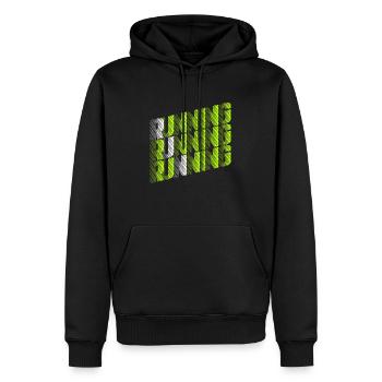 Laufen, Essen, Schlafen, Laufen, Wiederholen | Für Läufer - Männer Premium Bio Hoodie - Schwarz - Vorne - Nico (187cm)