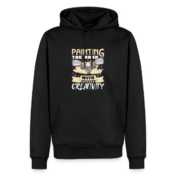Autolackierer Autokarosserielackierer - Männer Premium Bio Hoodie - Schwarz - Vorne - Nico (187cm)