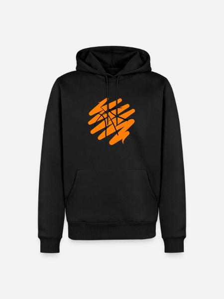 Abstract Basketball Design - Men’s Premium Organic Hoodie - black