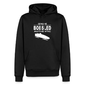 Bob - Bobsport - Männer Premium Bio Hoodie - Schwarz - Vorne - Nico (187cm)