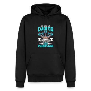 Darts Darts Player Dartboard Darts - Men’s Premium Organic Hoodie - black - Front - Nico (187cm)
