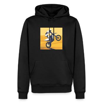 Desert - Sweat à capuche Premium bio Homme - noir - Devant - Nico (187cm)