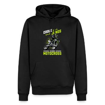 Motocross Kinder Dirtbike Geschenk Cross - Männer Premium Bio Hoodie - Schwarz - Vorne - Nico (187cm)