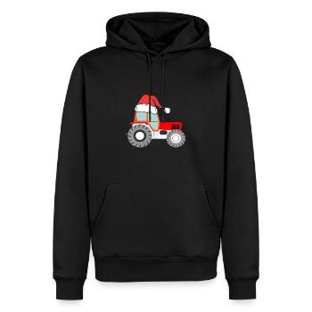 Tractor Christmas - Men’s Premium Organic Hoodie - black - Front - Nico (187cm)