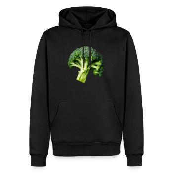 Énergie verte - Sweat à capuche Premium bio Homme - noir - Devant - Nico (187cm)