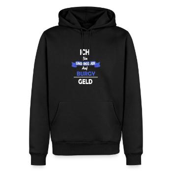 burgy geld undercover - Männer Premium Bio Hoodie - Schwarz - Vorne - Nico (187cm)
