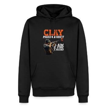 Tontaubenschießen Tontaubenschießen Schießen - Männer Premium Bio Hoodie - Schwarz - Vorne - Nico (187cm)