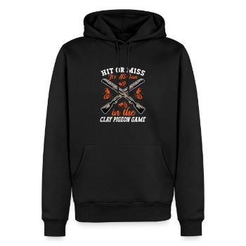 Tontaubenschießen Tontaubenschießen Schießen - Männer Premium Bio Hoodie - Schwarz - Vorne - Nico (187cm)