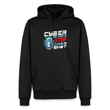 Spécialiste en cybersécurité - Sweat à capuche Premium bio Homme - noir - Devant - Nico (187cm)