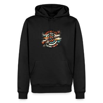 Tontaubenschießen Tontaubenschießen Schießen - Männer Premium Bio Hoodie - Schwarz - Vorne - Nico (187cm)