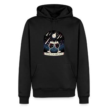 Vinification Vigneron Amateur de vin Amateur de vin Fan de vin - Sweat à capuche Premium bio Homme - noir - Devant - Nico (187cm)
