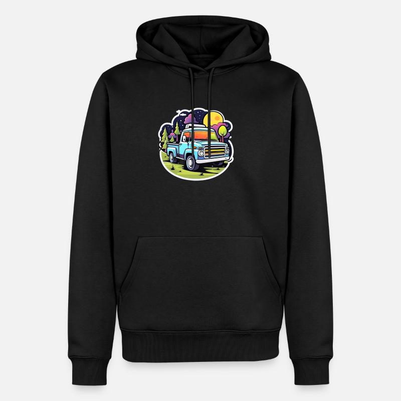 Camping-car Camping-car Camping - Sweat à capuche Premium bio Homme - noir