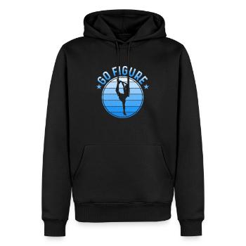 Twirls & Turns : Allez faire du patinage artistique - Sweat à capuche Premium bio Homme - noir - Devant - Nico (187cm)