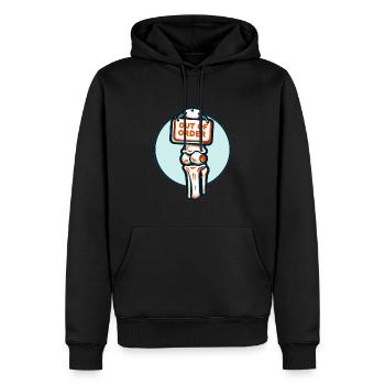 Chirurgie de remplacement de la hanche Chirurgie post-opératoire de la hanche - Sweat à capuche Premium bio Homme - noir - Devant - Nico (187cm)