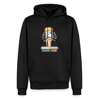 Chirurgie de remplacement de la hanche Chirurgie post-opératoire de la hanche - Sweat à capuche Premium bio Homme - noir - Devant - Nico (187cm)